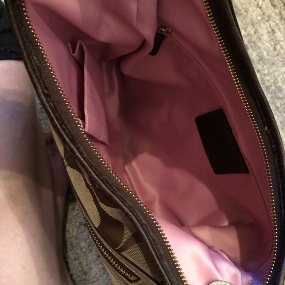 Coach Signature Print Crescent W/Shoulder Strap - Picture 2 of 8